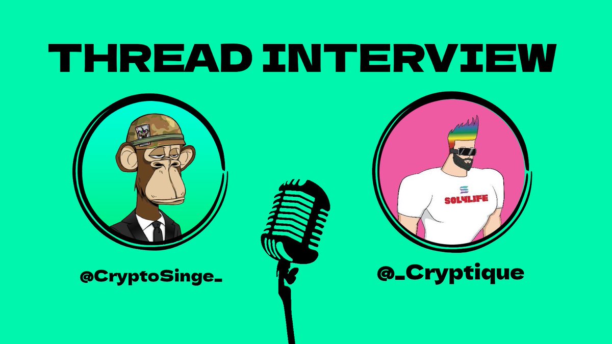 CryptoSinge_'s tweet image. [ THREAD INTERVIEW 9 ] #ThreadInterview 

Pour le 8ème numéro un tonnerre d’applaudissements pour le grand @_Cryptique 👇

❤️et♻️