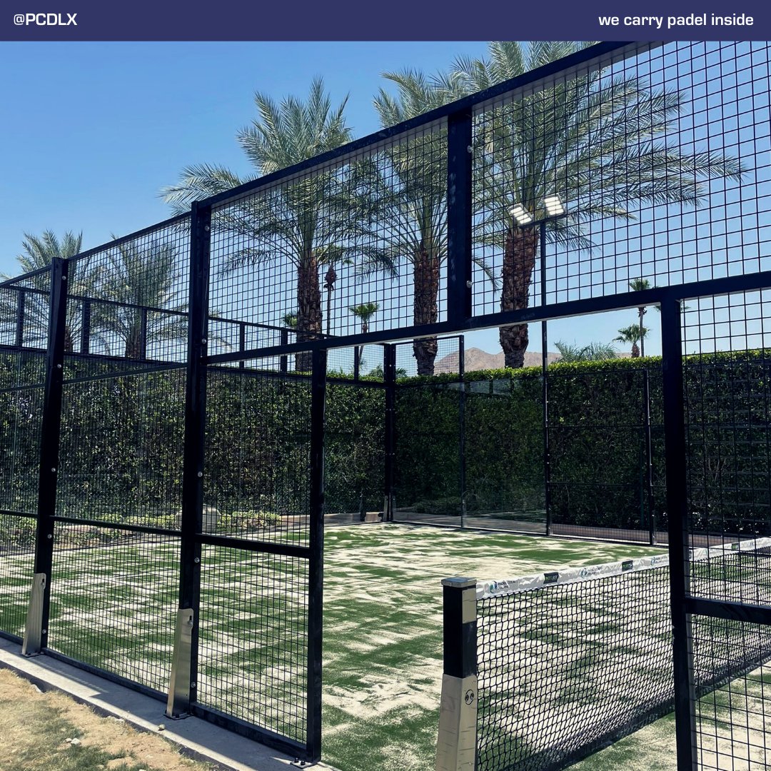 PADEL COURTS DELUXE (@pcdlx) on Twitter photo ¡Primera pista en EEUU! INDIAN WELLS #USA #EEUU #IndianWells 
·
1 pista STEEL VISION pintada en color negro. Césped monofilamento HQ. Iluminación LED. Tornillería inox. A2.
·
#padelcourtsdeluxe #padelcourts #steelvision #padel #padellovers #madeinspain #padelinternational #pcdlx ¡Primera pista en EEUU! INDIAN WELLS #USA #EEUU #IndianWells 
·
1 pista STEEL VISION pintada en color negro. Césped monofilamento HQ. Iluminación LED. Tornillería inox. A2.
·
#padelcourtsdeluxe #padelcourts #steelvision #padel #padellovers #madeinspain #padelinternational #pcdlx