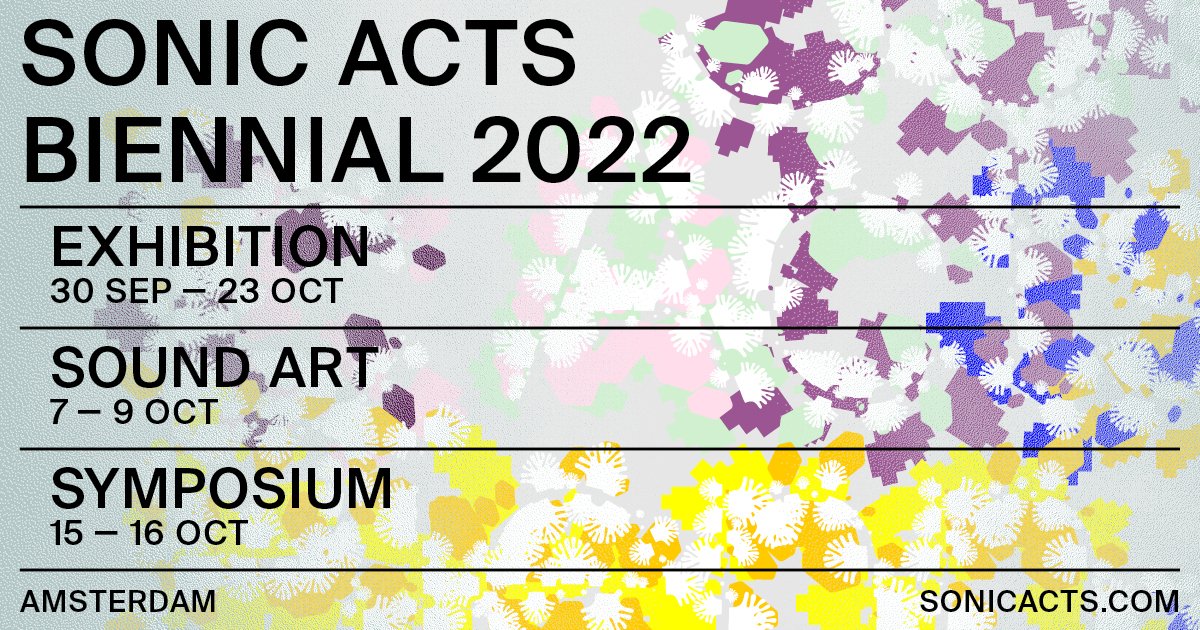 We're excited to reveal #SonicActs Biennial 2022! Staged at various locations in #Amsterdam throughout October, it interweaves exhibitions, performances, lectures, sound installations, artist presentations, workshops &amp; more. Tickets &amp; programme info → bit.ly/3OFYi4a