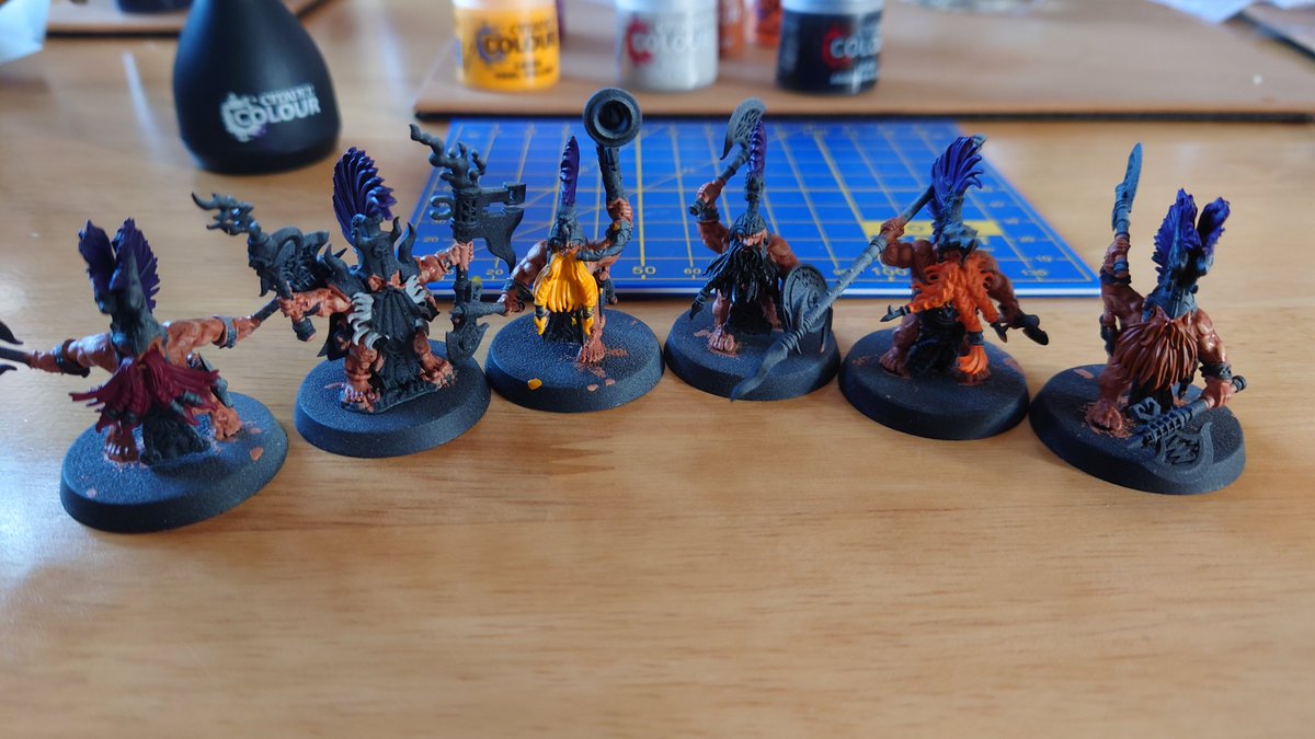 Luke_Wicko's tweet photo. Apparently Lego wasn't an expensive enough hobby for me so I got some Warhammer to paint. Got a little warband of Dwarf lads and wanted to give them all a bit of personality with different beards. Far from done but they're coming along. Of course THE VonBastard is among them https://t.co/1YAGScyb33