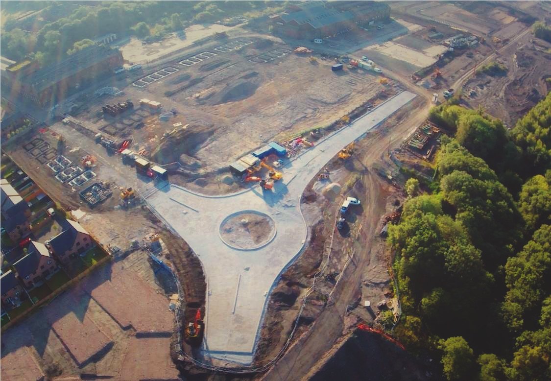 #Development continues at #RivingtonChase - a £200m #regeneration of the Horwich Loco Works with #construction of the spine road. The road provides access to the next phases of development being constructed by <a href="/laneenduk/">Lane End Group</a> and <a href="/Bellway_Homes/">Bellway_Homes</a>.