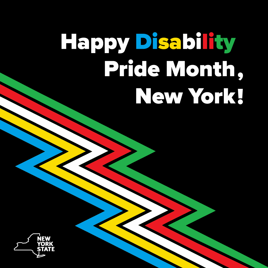 NYGov's tweet image. In July and every month of the year, we celebrate the contributions of New Yorkers with disabilities. Happy #DisabilityPrideMonth!