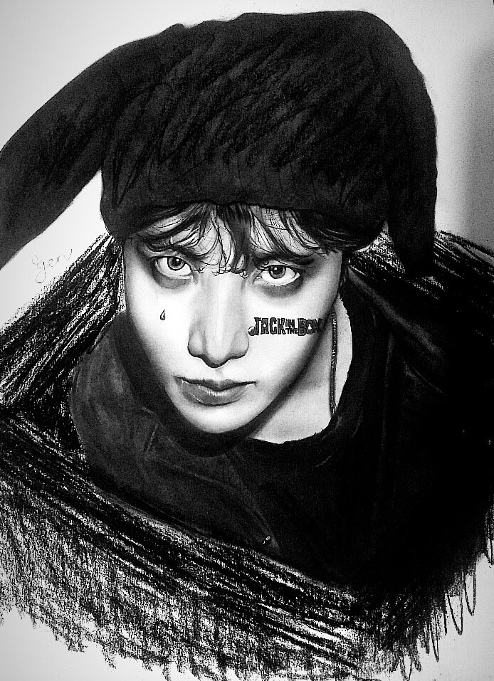 yenartsy's tweet photo. CHARCOAL DRAWING OF #jhope #JackInTheBox #FANART  #jhope_MoreToday #JHOPEJackInTheBox #jhopefanart https://t.co/B2uD3yMlAJ