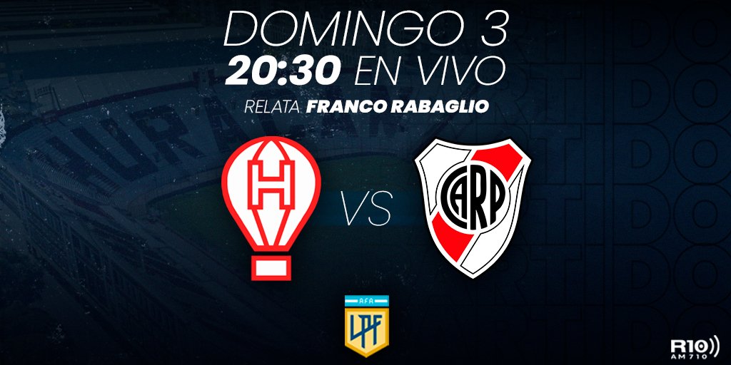 📻 Desde este fin de semana me sumo a relatar fútbol en <a href="/Radio10/">Radio 10 - AM 710</a>. 

⚽ Huracán vs River

🤟 Equipazo 

🙌 Gracias por la confianza <a href="/sebapedron/">Sebastian Pedrón</a>, <a href="/pabloladaga/">Pablo Ladaga</a>, <a href="/fbimber/">Fabián Bimber</a>.

Vuelvo a una radio que conozco muy bien. Hermana de <a href="/popradio1015/">Pop Radio 101.5 FM</a> donde trabajo hace 6 años y tan feliz soy.