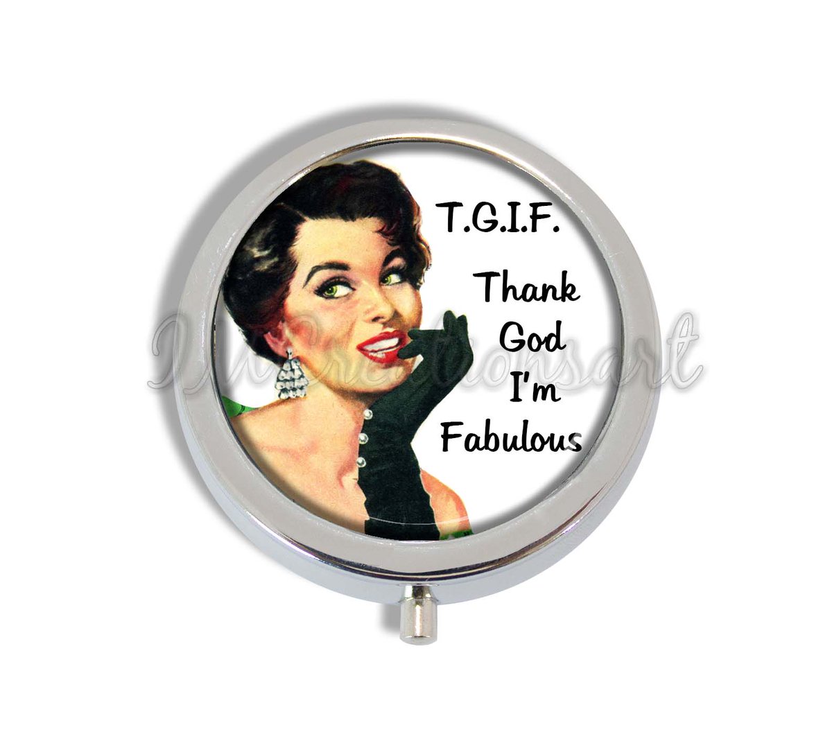 IMCreationsArt's tweet image. imcreationsart.com/products/retro…  Retro Humor TGIF Funny Quote – imcreationsart CIJ SALE storewide!! #pillcase #pills #meds #medicine #vitamins #aspirin #holder #sunflower #bridal #weddinginspiration #CIJSummer #christmasinJuly #humor #retro #housewife #1950s #TGIF