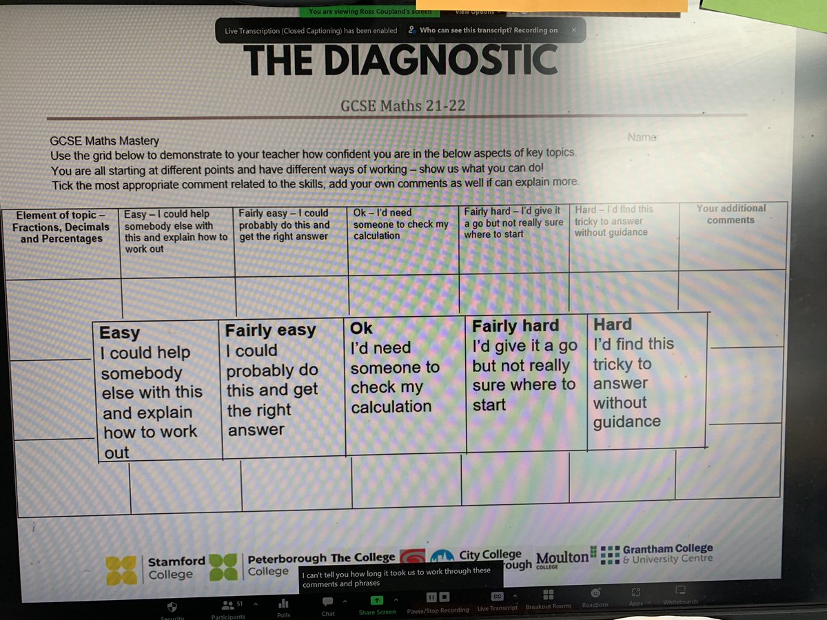 JossKang's tweet photo. Ross from New College Stamford and partners opening up a huge discussion on diagnostics, relationships, peer support, student dialogue, scaffolding learner voices at #cfemlive22 sparked by their #actionresearch project on using diagnostic assessment to empower students. https://t.co/wM9ZcxNTx4