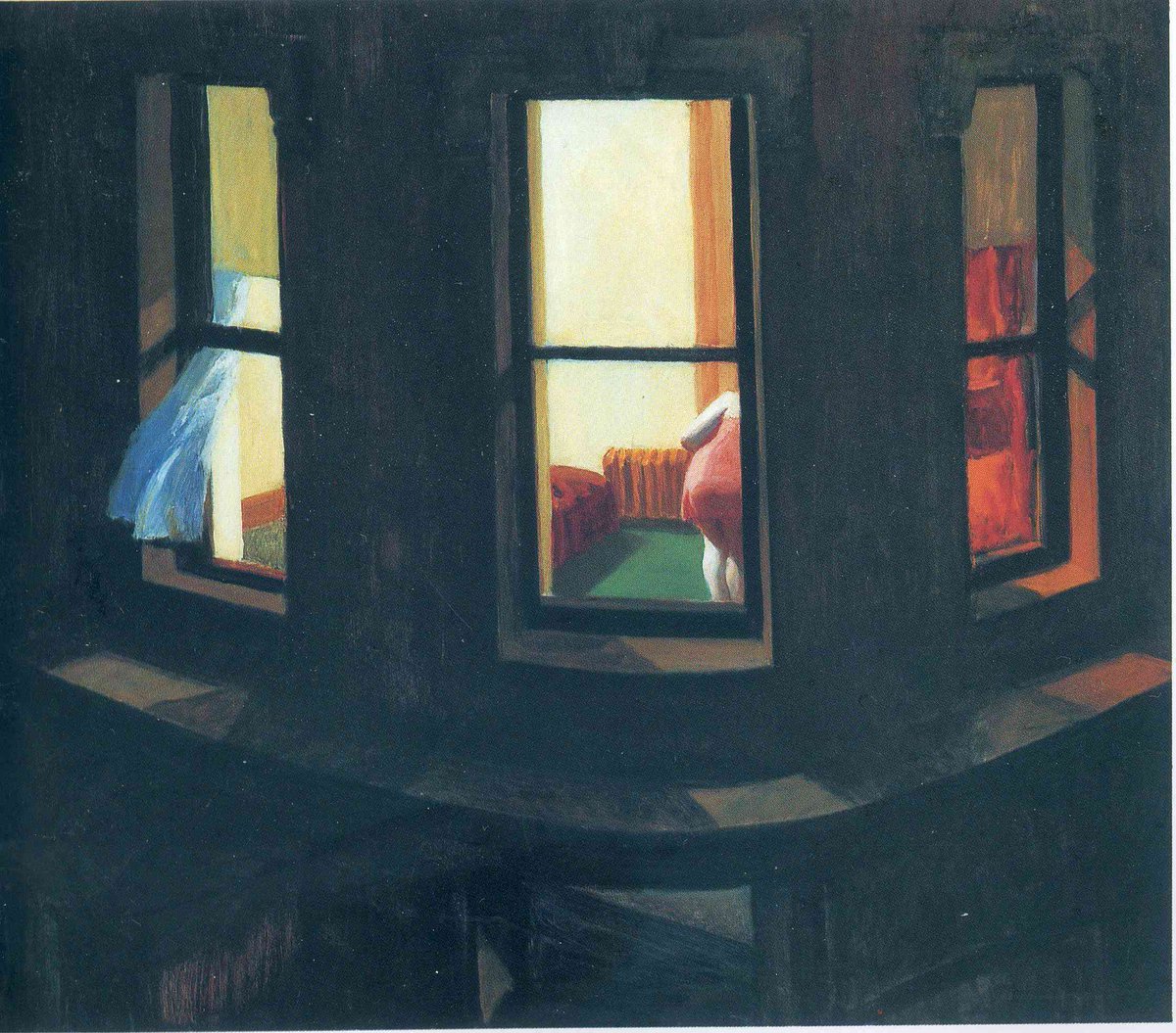 Ventanas nocturnas, 1928, Edward Hopper