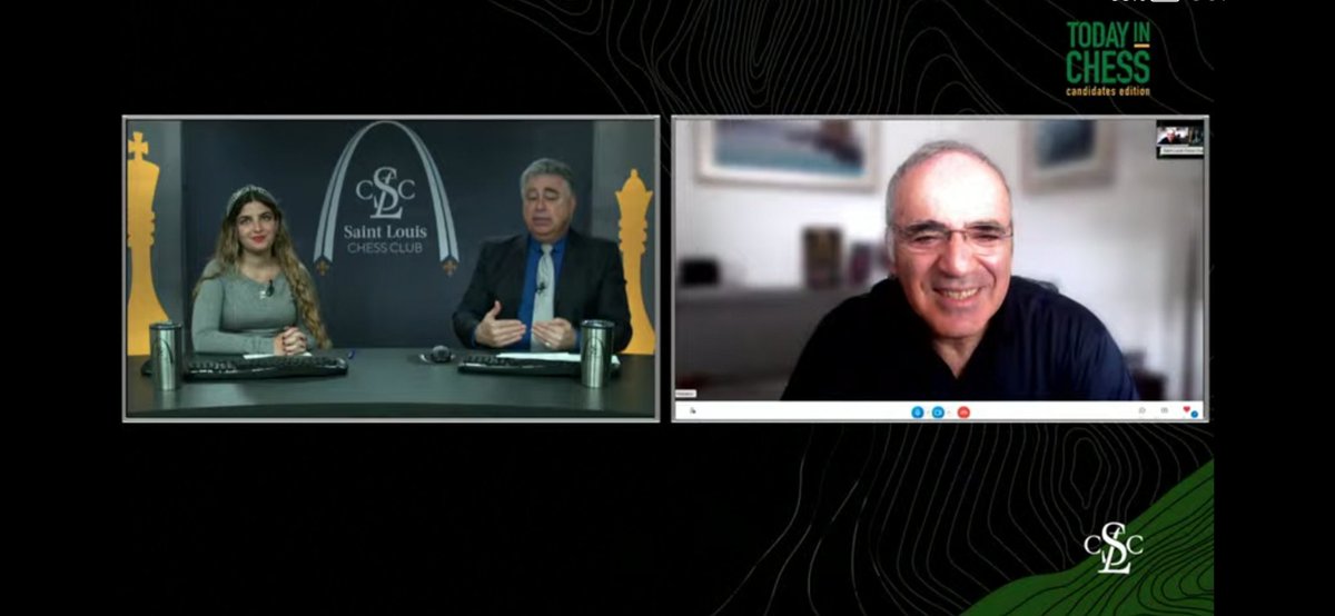 Saint Louis Chess Club (@stlchessclub) on Twitter photo Yasser Seirawan: Garry what did you properly predict about this event?
Garry Kasparov: Nothing!
Watch the full interview with the World Champion➡️
youtu.be/8475mH1UhFo
#FIDECandidates #TodayinChess <a href="/Kasparov63/">Garry Kasparov</a> Yasser Seirawan: Garry what did you properly predict about this event?
Garry Kasparov: Nothing!
Watch the full interview with the World Champion➡️
youtu.be/8475mH1UhFo
#FIDECandidates #TodayinChess <a href="/Kasparov63/">Garry Kasparov</a>