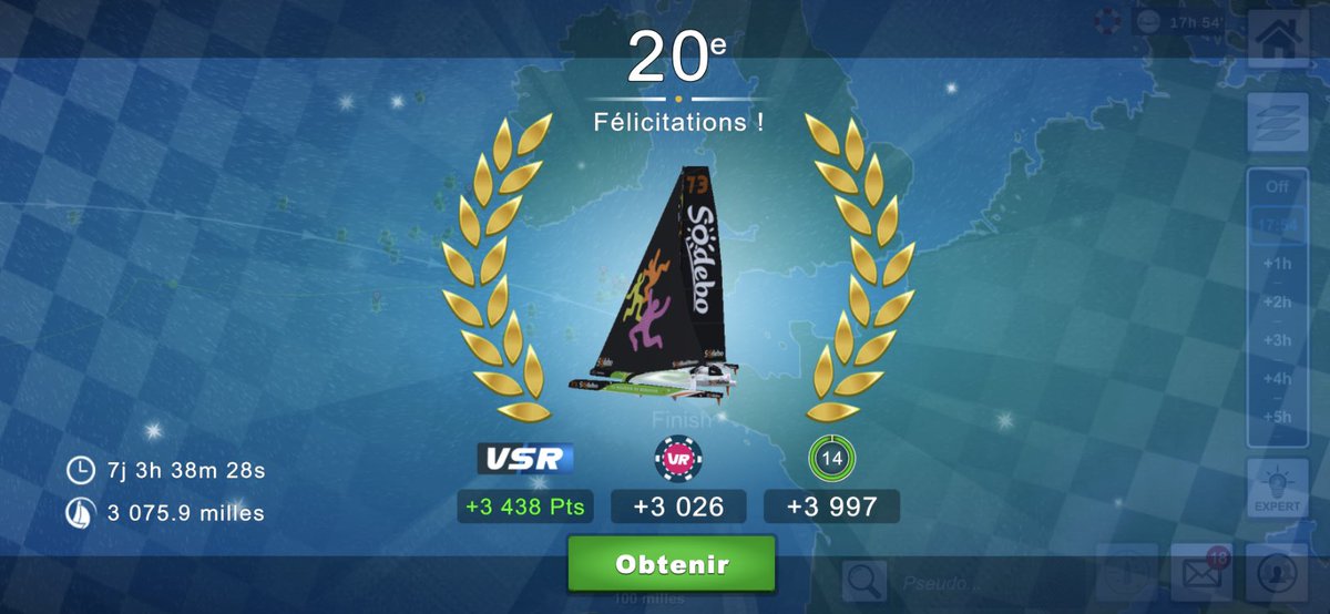 Javaisditnon's tweet image. 1er TOP20 sur @VirtualRegatta ! Trop fier. En plus cette course a une saveur particulière, puisque je suis salarié @sodebo ! Un immense merci à mon coéquipier @Loeuf85Tvd qui a été d’un soutien énorme et qui termine lui à la 9ème place ! Merci pour tes conseils et nos échanges