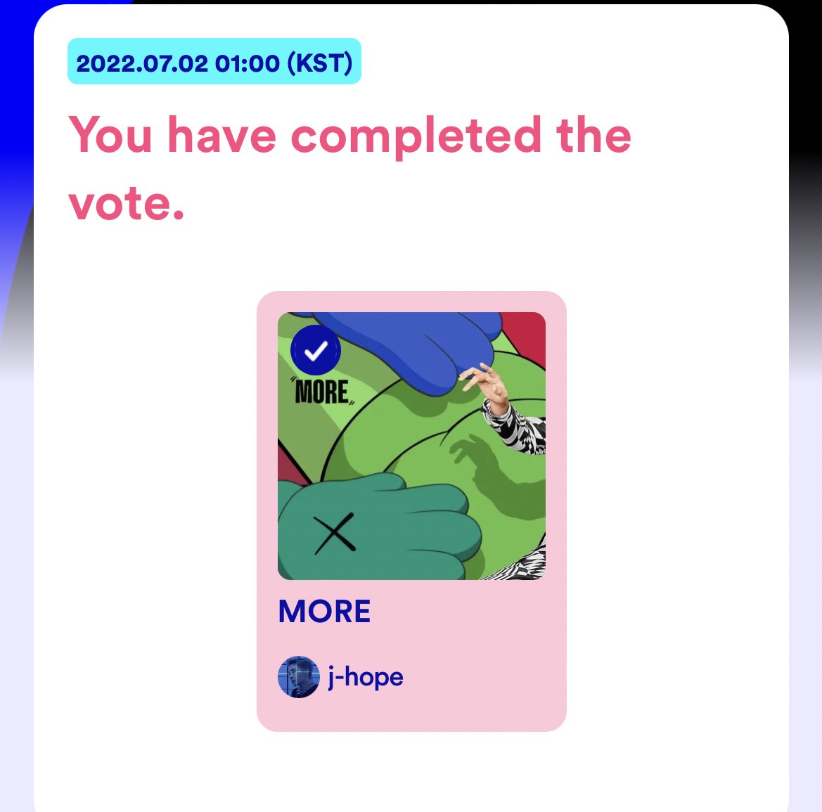 thehobiprint's tweet photo. j-hope’s “more” is nominated at m countdown pre-vote!

please vote for him ~ 

🔗 https://t.co/bEgv4PaE6n https://t.co/AZB3njYlCr