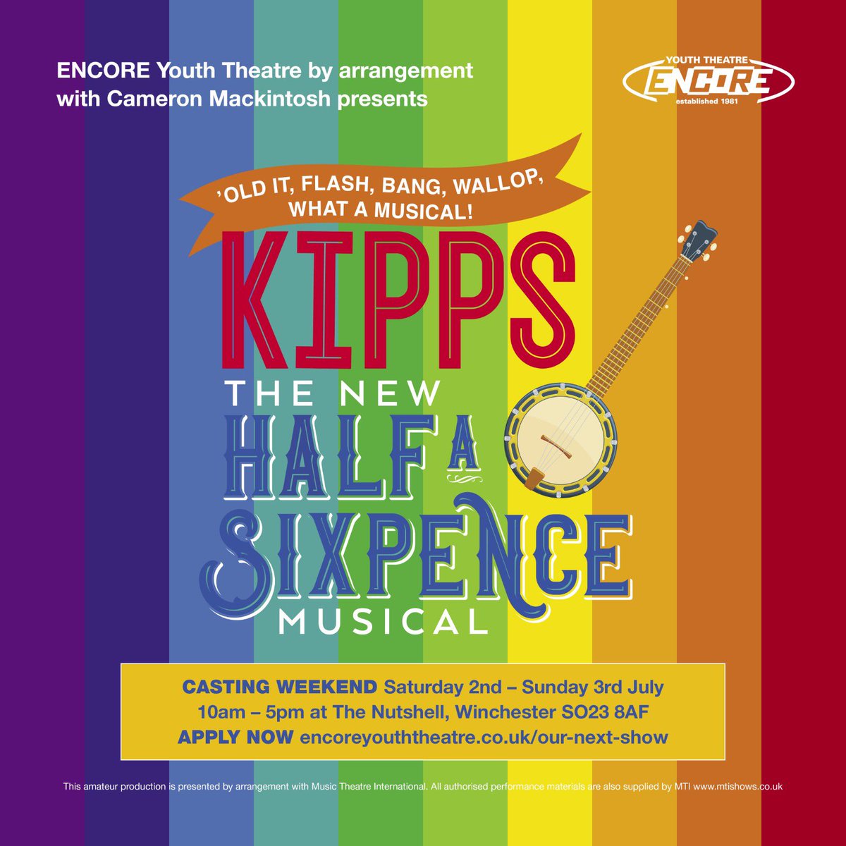 Tomorrow our Casting Weekend starts! We can’t wait to get started - looking forward to seeing you all!