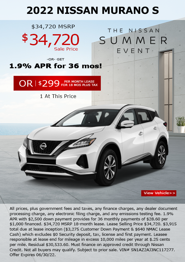 TracyNissan's tweet photo. The 2022 Nissan Murano is a midsize SUV/crossover with two rows of seating and ready to take on the road. Take a look at our current inventory: https://t.co/T0BmqPPksH https://t.co/8oKgBXAs0e