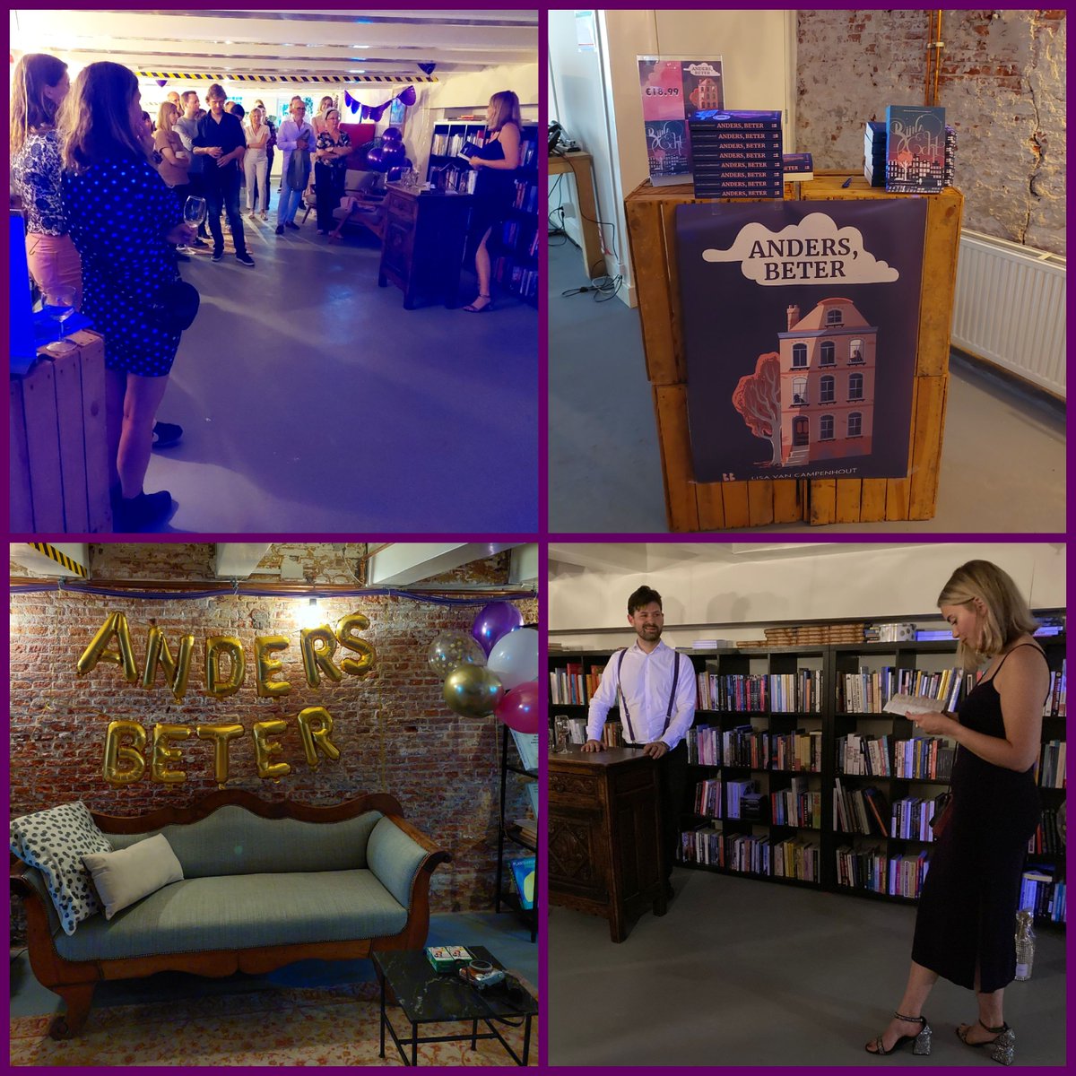 Who doesn't love a good book presentation? The dress code was "a touch of purple or pink" for <a href="/lisavca/">Lisa van Campenhout</a>'s #AndersBeter although there were hints of glitter and gold too! @blossombooks