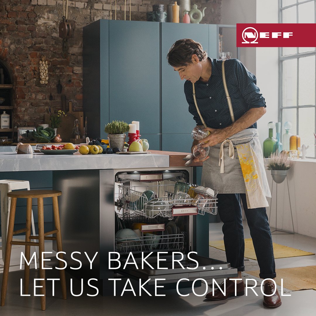 There’s no amount of baking mess a #NEFF integrated dishwasher can’t handle.