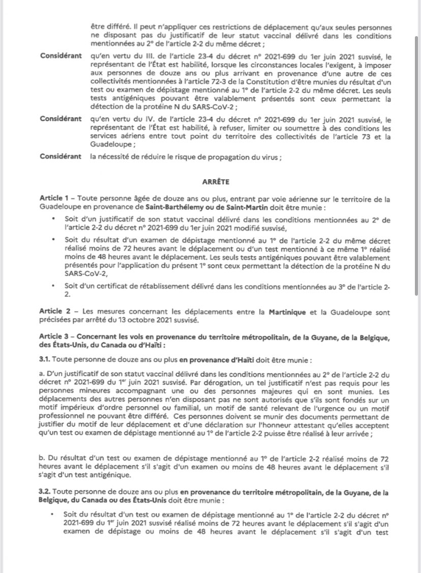 StimpflingEric's tweet photo. #COVID19 🛑🛑 Le retour des obligations sanitaires pour les déplacements par voie aérienne à destination de la Guadeloupe…🦠
@guadeloupela1e @Prefet971 https://t.co/beUZgCgK6w
