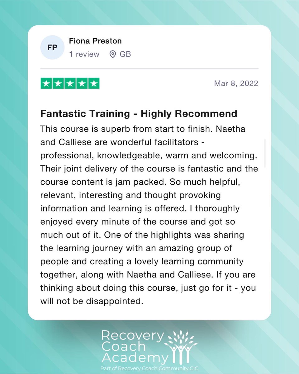 Training_RCA's tweet photo. Happy Friday 🤗 We are alway talking about the amazing experiences we have when facilitating the (CCAR) CPD accredited Recovery Coach Academy© Training, &amp; supporting our #RecoveryCoachCommunity 💜 But today we thought we would share what the REAL experts have to say♥️
Thank you😘 https://t.co/JMYMrJNEQk
