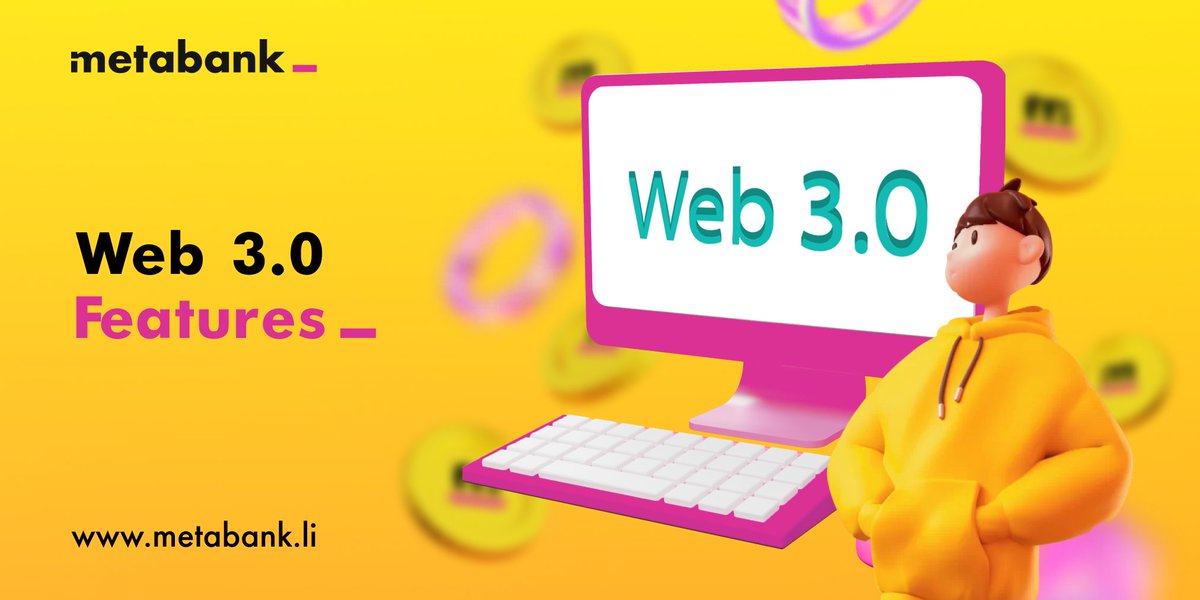 _metabank_'s tweet photo. Defining features of #Web3 include #decentralization, user generated content; trustlessness and permissionlessness; #AI and machine learning.

👀 Which feature doesn’t belong to Web 3.0? Let us know your thoughts in the comments! https://t.co/dxlH4YLcfz