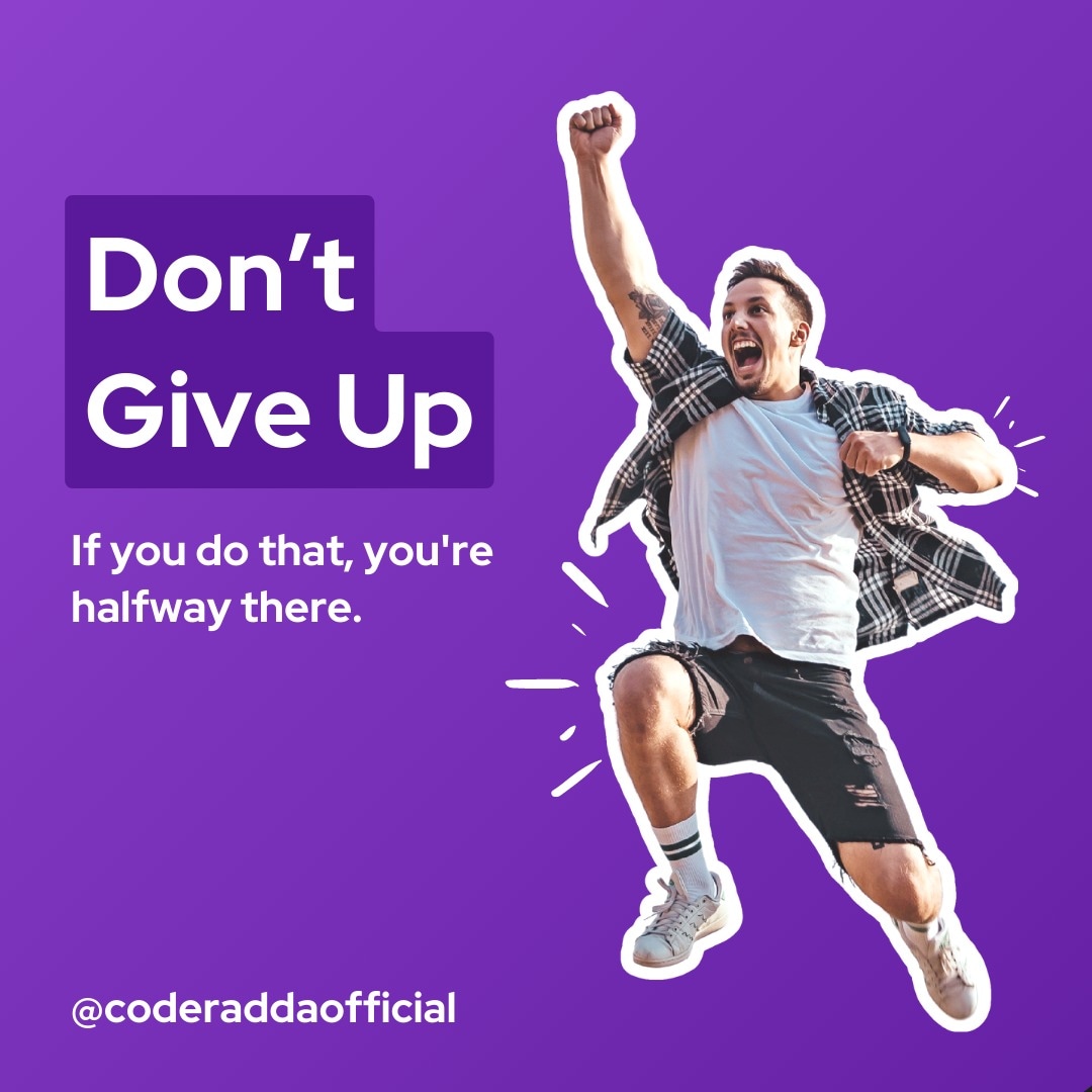 coderadda's tweet image. How to REACH your goal FASTER? • Read Caption •👇 @coderadda
⚠️If you really want to improve and become a better person both privately and professionally, you have to be patient and come up with a good plan.
#gettingbetter #getbettereveryday #motivation