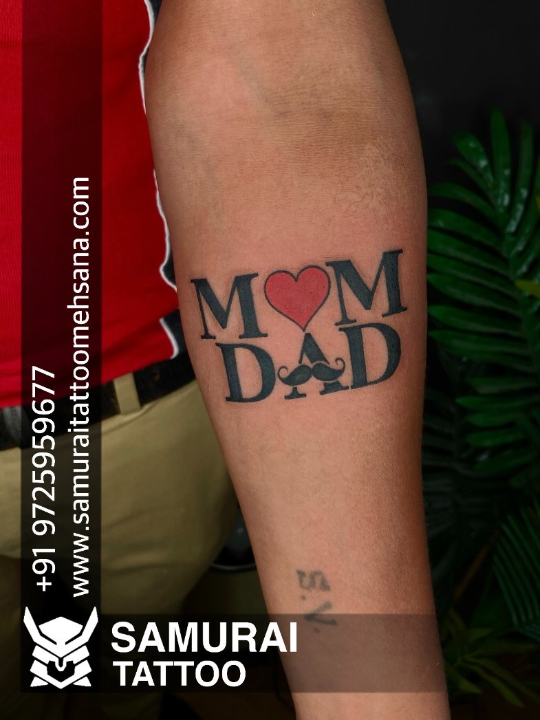 Permanent Tattoo Mom Dad Tattoo