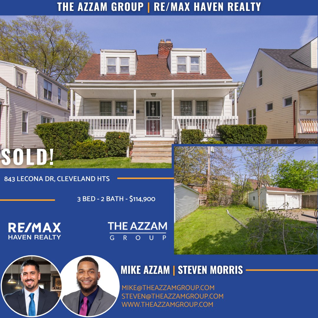 azzamCLErealtor's tweet photo. #JustSold! This spacious cape cod is tenant occupied and in a great central location of Cleveland Heights! This was a great addition to the buyers investment portfolio!
#TopProducingAgent #ReMax #ReMaxHaven #TheAzzamGroup #ClevelandRealEstate #RealEstateInvestors #Realtor https://t.co/3e15FaEkJS