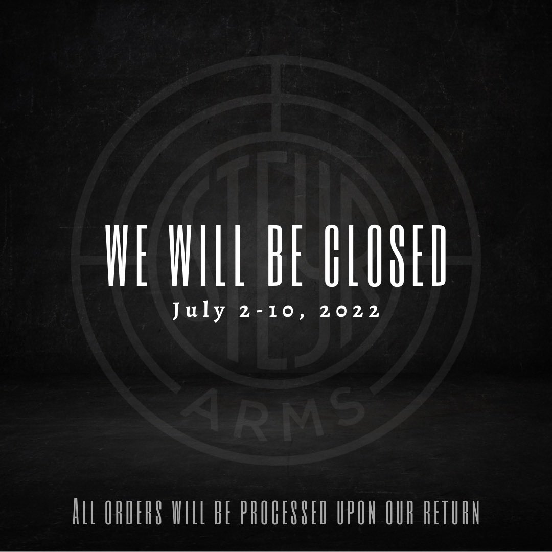 Our USA branch will be closed from July 2-10th. All website orders will be processed urgently upon our return. We appreciate all your support and understanding! 🇺🇸 P.S. TONS of AUGs went out yesterday, check with your local distributor/dealers! #steyrarms #aug #usa