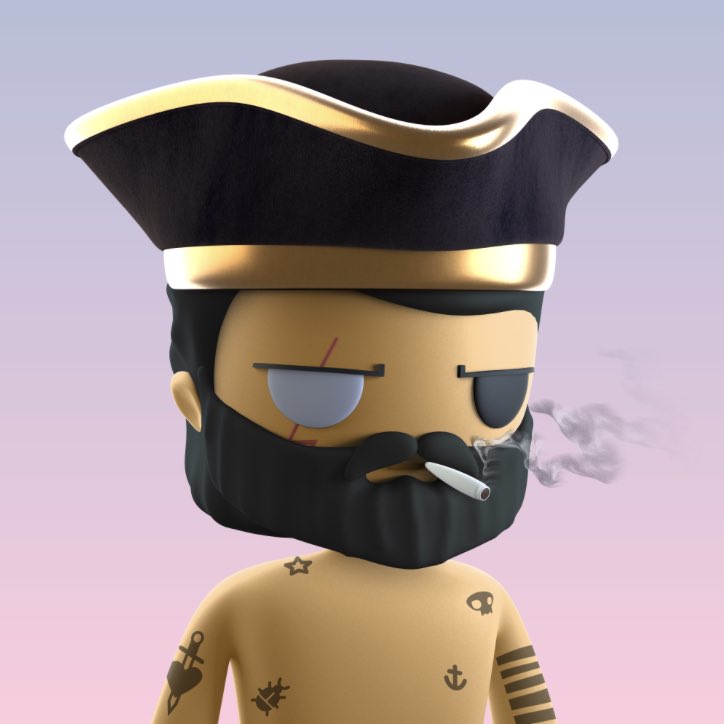 “I didn’t choose the Pirate lifestyle it chose me” 

10K Pirates. 49 Tatted. 2 of them smoking cigs. 

But only this one is leaving with your girls booty. 

<a href="/PiratesMeta/">Pirates of the Metaverse 🔛 FLOW</a> #LFP