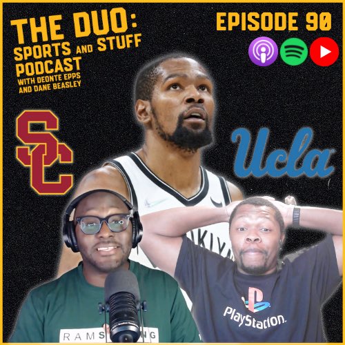 🚨NEW EPISODE🚨
Episode 90 | “Big Pac Watch” 

🎙: #USC/#UCLA to #BigTen 🏈
🎙: KD demands trade #NBATwitter 
🎙: The Boys/Thor: Love and Thunder Preview💫 

Listen/watch here:
linktr.ee/duosnspodcast
#theduopodcast @ApplePodcasts @spotifypodcasts 

#MadeOnZencastr
@zencastr