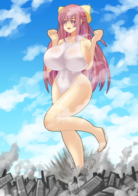 艦これの神風(巨大娘)描いてみました
#巨大娘 #giantess #サイズフェチ 