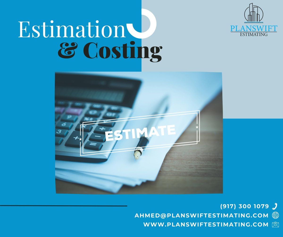 PlanSEstimating's tweet image. Our team of experienced Project Managers and Estimators know the challenges of running a business and still having to bid for jobs.
Email: ahmed@planswiftestimating.com
Phone: +1 917 300 1079

#pipe #recruitment #plumbing #electrical #hvac #estimator #industrial #commercial #jobs