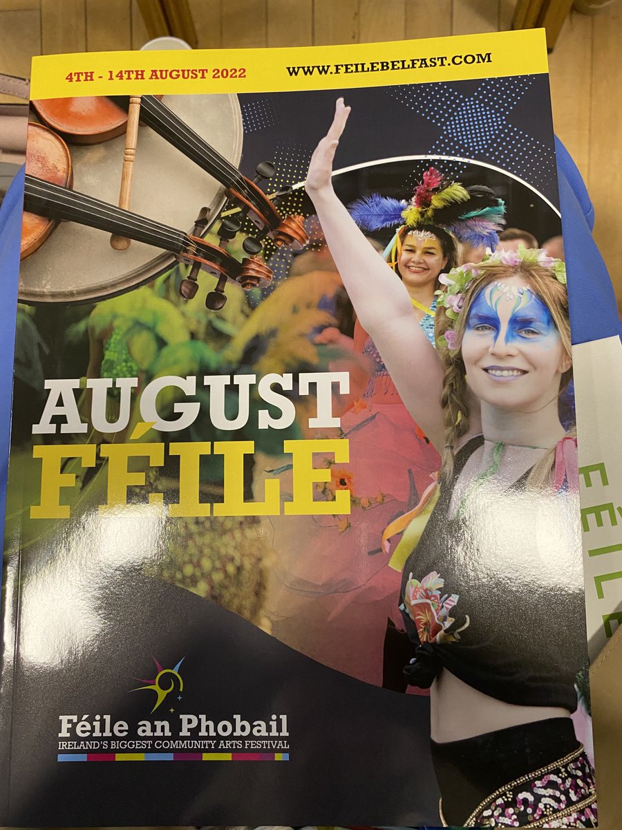 FionaUre's tweet photo. Must be Summer with ⁦⁦@FeileBelfast⁩ launching 2022 August Feile programme - looking forward to an entertaining August! https://t.co/4vP07WcWVY