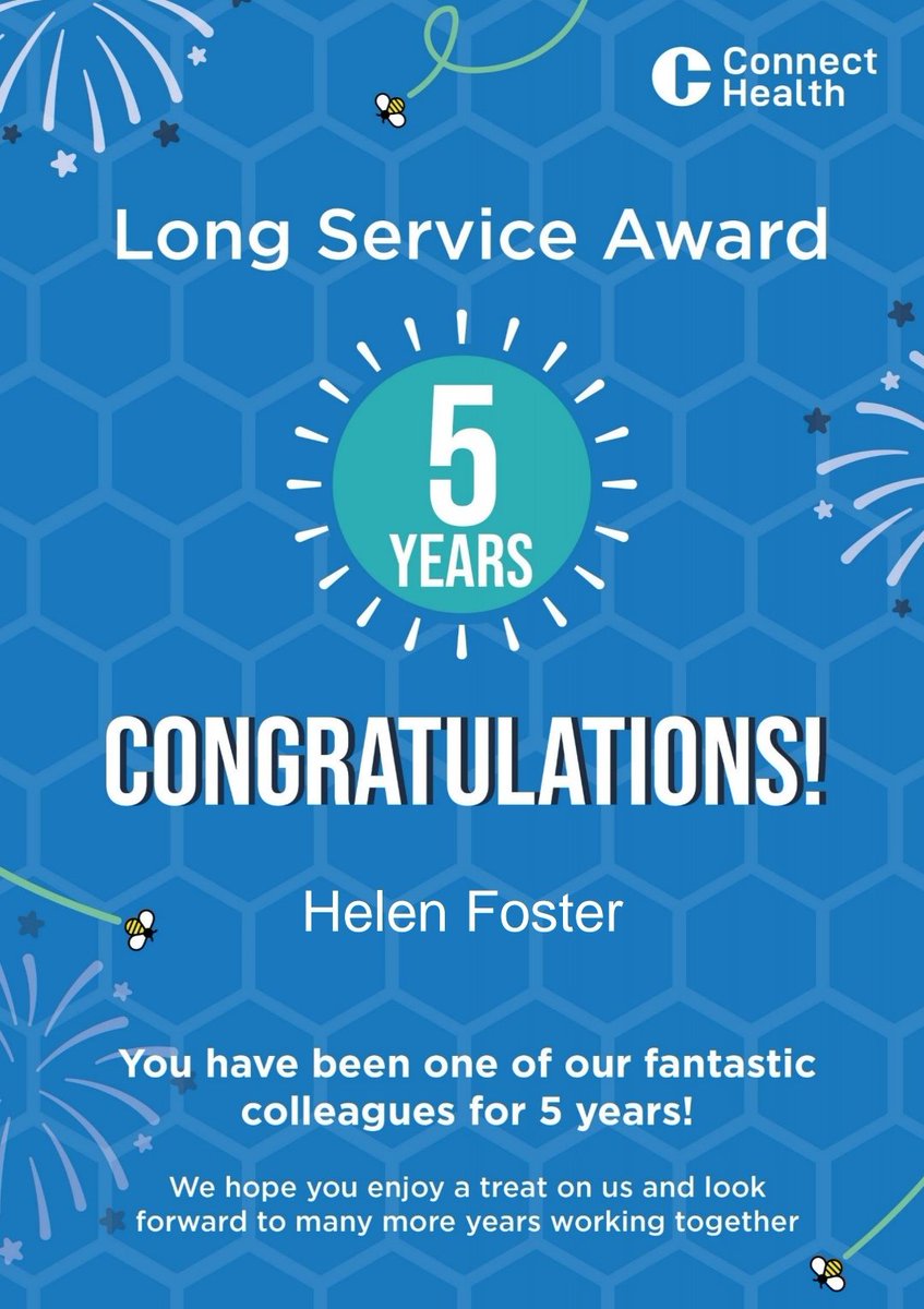 5 years with <a href="/Connect_Health_/">Connect Health</a>

Had the pleasure of working with so many great people, growing as a clinician and leader, returning to education with <a href="/AcpMmu/">ACP Apprenticeship @ MMU</a>

And mostly being part of a fantastic team in Wolves 😁 

Here's to more years to come 💪