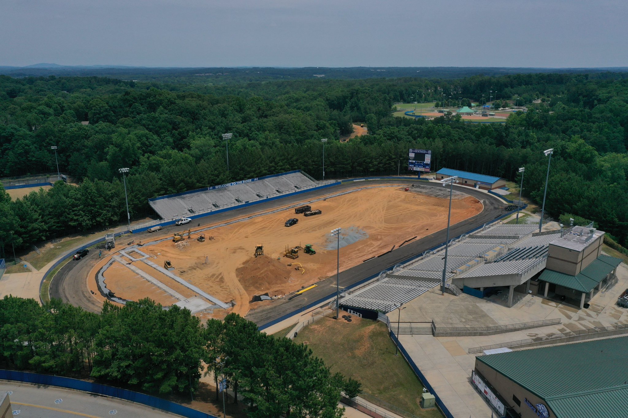Sports Turf Company on Twitter "Grading is finishing up on Peachtree Ridge High School's full