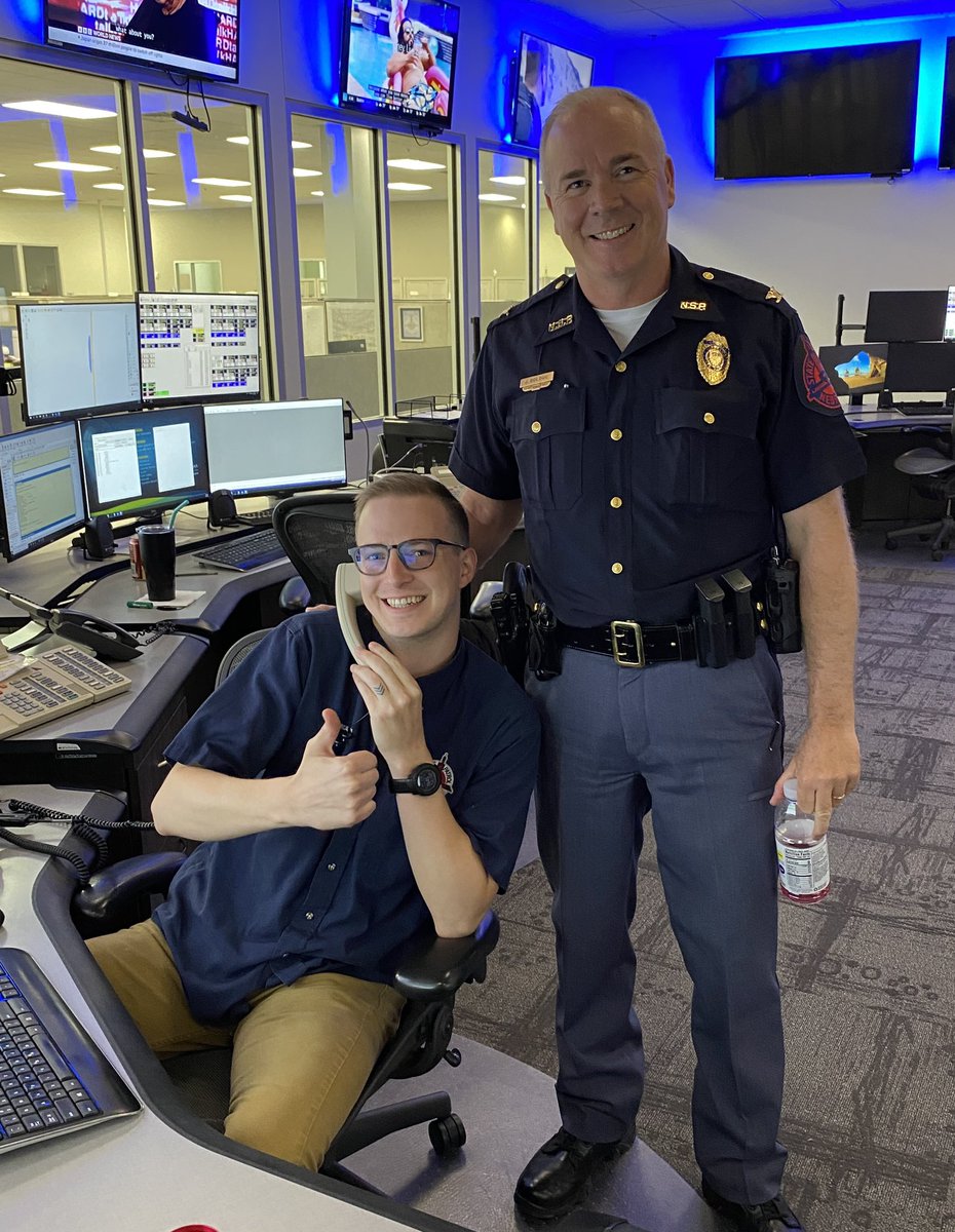 Yesterday was NSP Dispatcher Zach’s last day at the mic. Why? Because next week he starts training to become a Trooper! 

Train hard, Zach! We look forward to hearing you on the other side of the radio! #NSPCamp66 #FutureTrooper