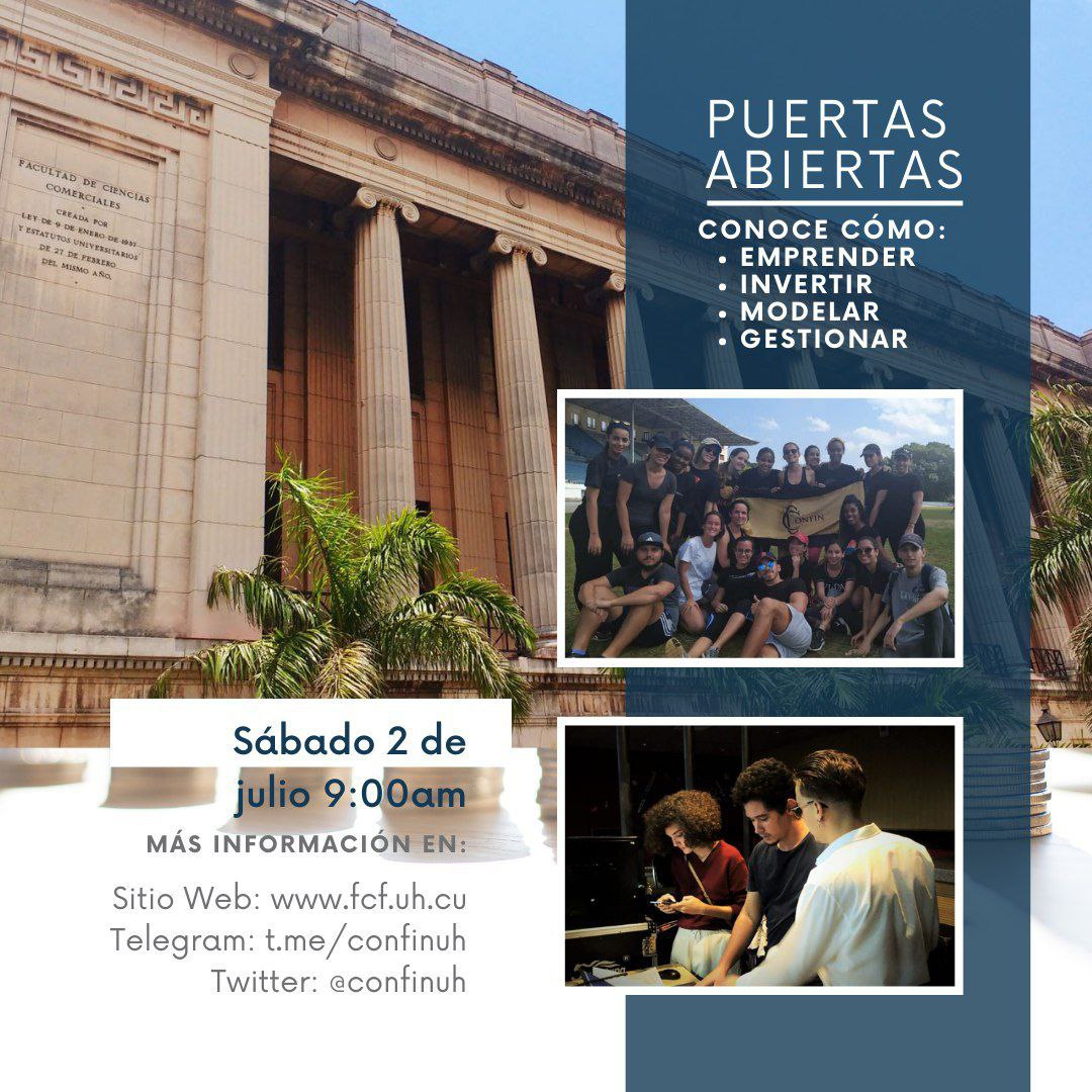 !!Puertas abiertas!! sábado 2 de julio, 9:00 AM, ven y aprende, ven y conoce, ven y se parte de nuestra comunidad. #ConFinUH