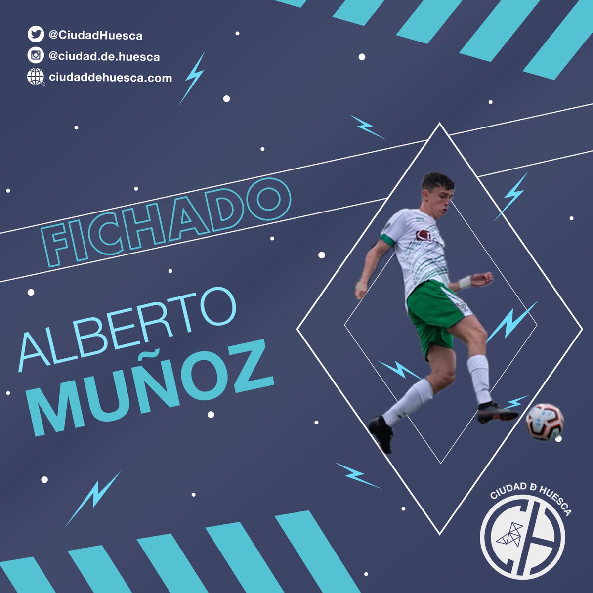 CiudadHuesca's tweet photo. 🔵⚪️✍🏼 FICHADO |
.

⛵️ Polivalencia en la zona de ataque. Jugador trabajador en fase defensiva al servicio del equipo.
.

💥 Alber viene del Peñas Oscenses jugando estas últimas temporadas en Preferente. Sus goles y asistencias nos harán mejores.
.
🔵⚪️ ¡BIENVENIDO ALBER! ⚪️🔵
. https://t.co/jLWVVpSB4r