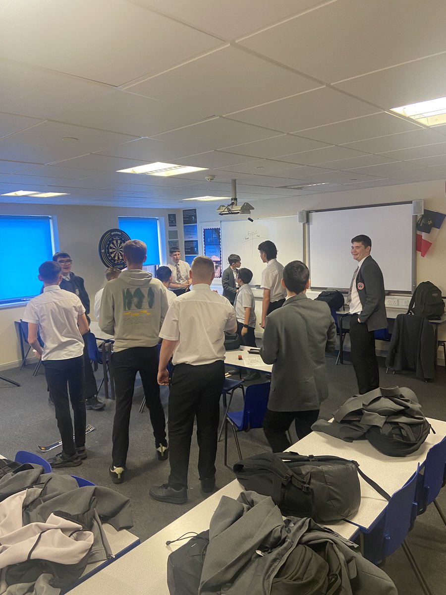 Lunch time darts club getting serious today!! <a href="/IDS3to18/">Idris Davies School 3_18</a>