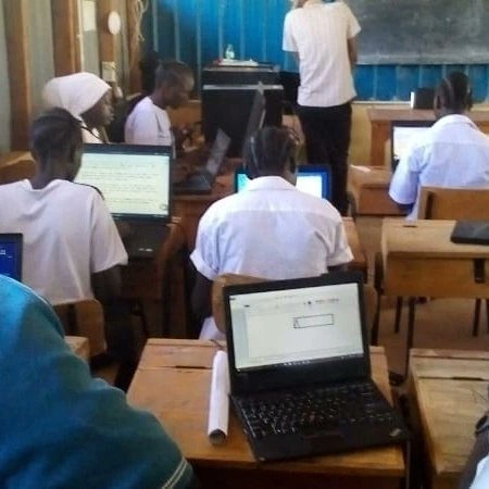 ErickAJosue1's tweet image. Thanks to ICT Instructor #MargaretAdingTong for being present and lead them, today we are more excited to hear good news and delighted to know upcoming graduation will be soon. 
Sincerely appreciate #ConnectionUbuntu for computers support.