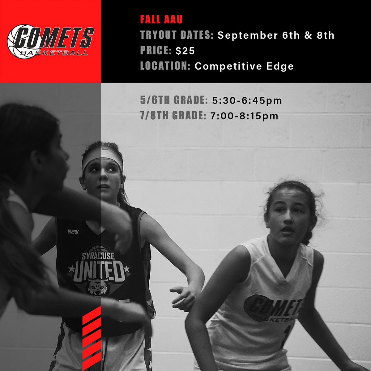 comets_red's tweet image. Register now for comets fall tryouts, link in bio!