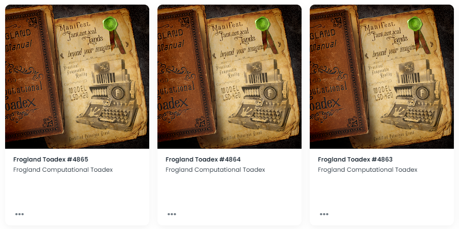 RoyalSocietyOP's tweet photo. The Royal Treasury has minted 3 @Frogland_io Lands, 1 for each #NotoriousFrog held! We are excited to see where our Frogs land! #StayRoyal #Frogland https://t.co/9hfyN1ORxe