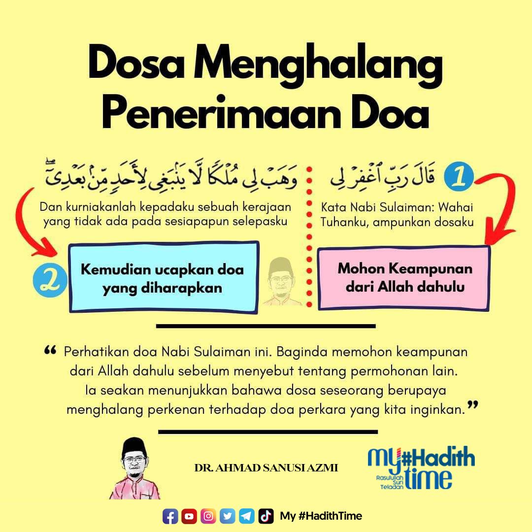 myhadithtime's tweet photo. Mohonlah keampunan daripada Allah dahulu sebelum menyebutkan permintaan kita.

Semoga Allah membimbing kita https://t.co/pVZdGAmraN