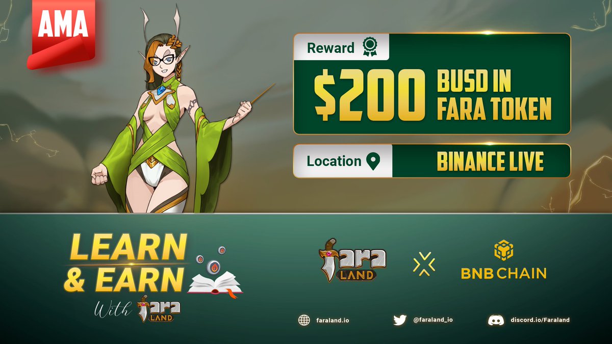 Faraland x <a href="/BNBCHAIN/">BNB Chain</a> AMA is now LIVE📽

💰Reward: $200 BUSD in $Fara
📺Location: Binance Live -  binance.com/vi/live/video?…

1️⃣Leave a question and your BEP-20 address in the stream comment section 
2️⃣ We will pick the top 10 questions

🔥Join us now🔥

#Faraland #BNBChain #AMA