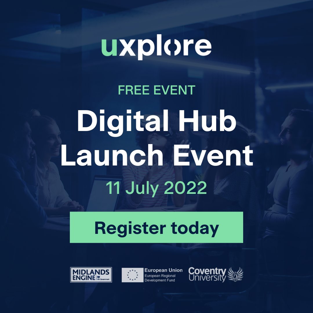 Experience the potential of digital transformation opportunities for your business, ask the experts and experience 5G for yourself!

🎟️ Register today! eventbrite.co.uk/e/uxplore-digi…

#launchevent #coventry #warwick #digitalhub #5G #technology #inspiration