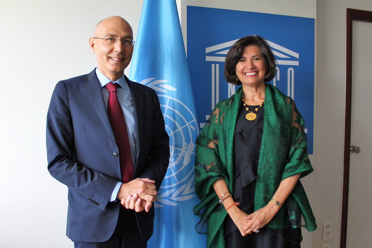 Great talk with <a href="/volker_turk/">Volker Türk</a>, who oversees #UNSG #OurCommonAgenda, an ambitious plan to build more resilient societies. <a href="/UNESCO/">UNESCO 🏛️ #Education #Sciences #Culture 🇺🇳</a> Social &amp; Human Sciences sector has much to contribute to the 'Summit of the Future' on the new social contract: #AIEthics, #equality, fair transition...