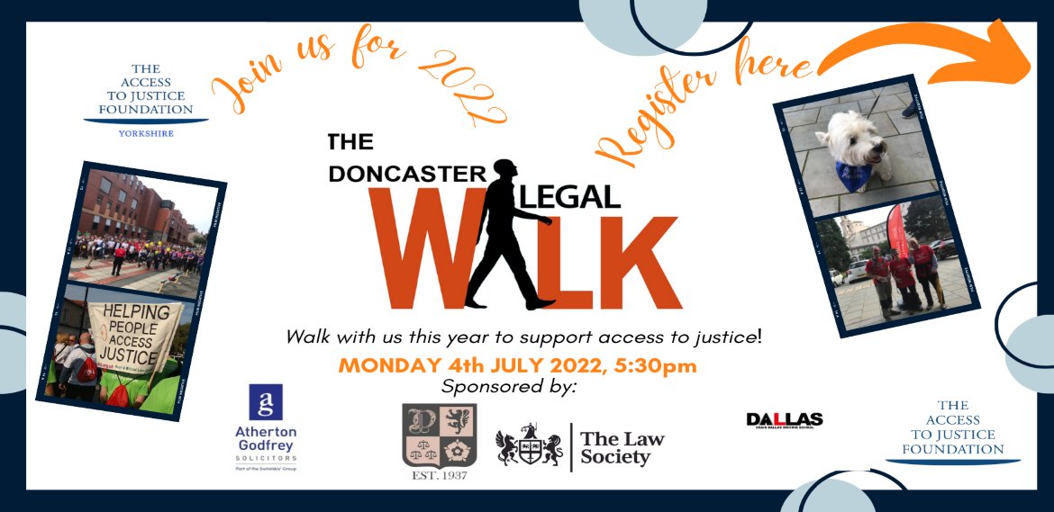 Wishing all of our #Doncaster #LegalWalk participants the best of luck on Monday. Huge thanks to <a href="/doncasterlawsoc/">Doncaster Law Society</a> for organising <a href="/athertongodfrey/">Switalski Solicitors (formerly Atherton Godfrey)</a> &amp; Dallas Driving School for sponsoring post drinks. There is still time to sign up - join us!
lnkd.in/gxuMA7a #access2justice