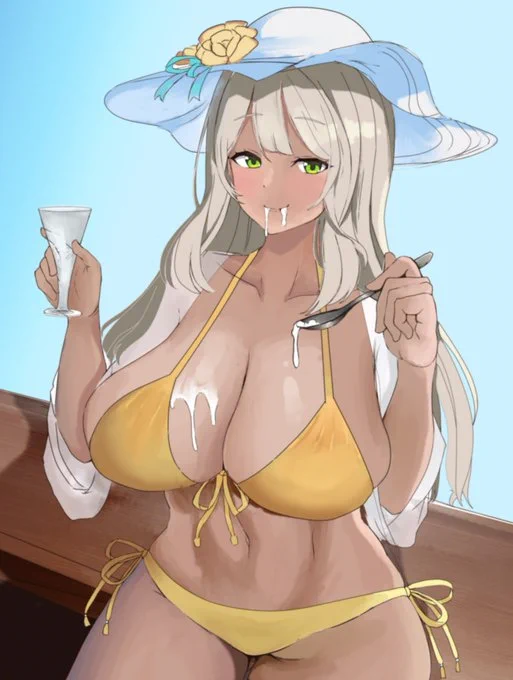 満喫し過ぎて日焼けしたノノミちゃん👙 
