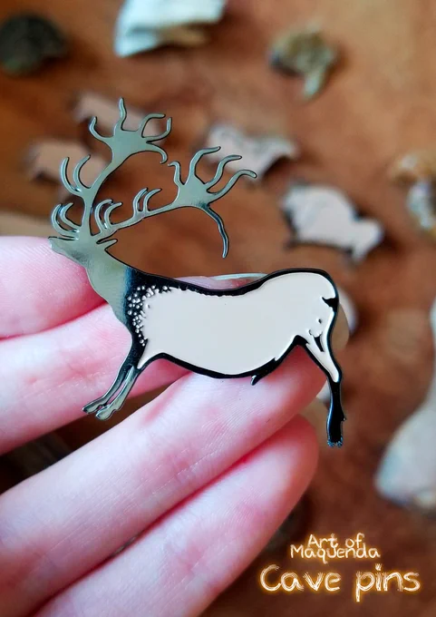 I still have a bunch of cave pins available! Still very happy with how these came out <3 