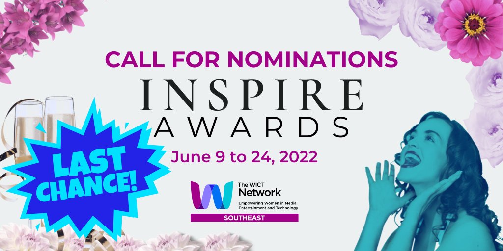 𝐄𝐗𝐓𝐄𝐍𝐃𝐄𝐃 𝐓𝐇𝐑𝐎𝐔𝐆𝐇 𝐉𝐔𝐋𝐘 𝟖𝐓𝐇 Nominate someone in the media, technology &amp; entertainment industries who personifies being fearless and confident in their convictions as they take risks and bring others along. Submit nominations: wictse.org/inspire-awards/