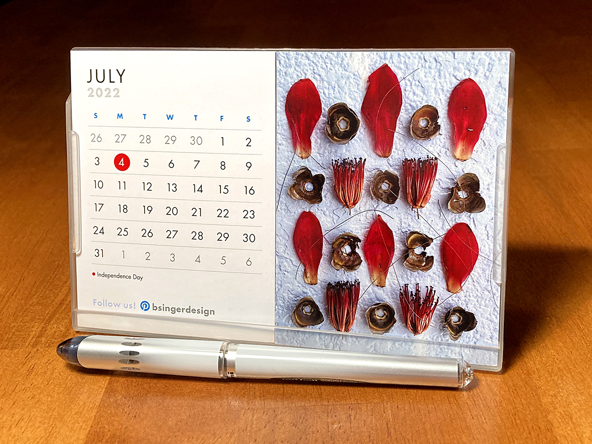 bsingerdesign's tweet photo. Welcome to July, a thrilling month of heat &amp; fireworks! In her leaf/texture photos, Beth reveals exciting relationships &amp; perspectives. And with our little desk calendar you can change the art — and the inspiration — anytime.

https://t.co/0Pa4c2ROoN

#Design #Photography #Nature https://t.co/oS7mMSGv9q