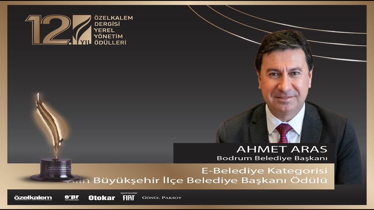 ozelkalemdergi's tweet photo. ✨Yılın Büyükşehir  İlçe Belediye Başkanı
✨Bodrum Belediye Başkanı @ahmetarasbodrum 
✨ 7 Haziran 2022 | CRR Konser Salonu
#özelkalemdergisiyerelyönetimödülleri #onlardünyanınalkışınıhakettiler #ödültöreni #otokar 
https://t.co/Eo2hoMTzci @YouTube aracılığıyla https://t.co/KhFIe2pp3v
