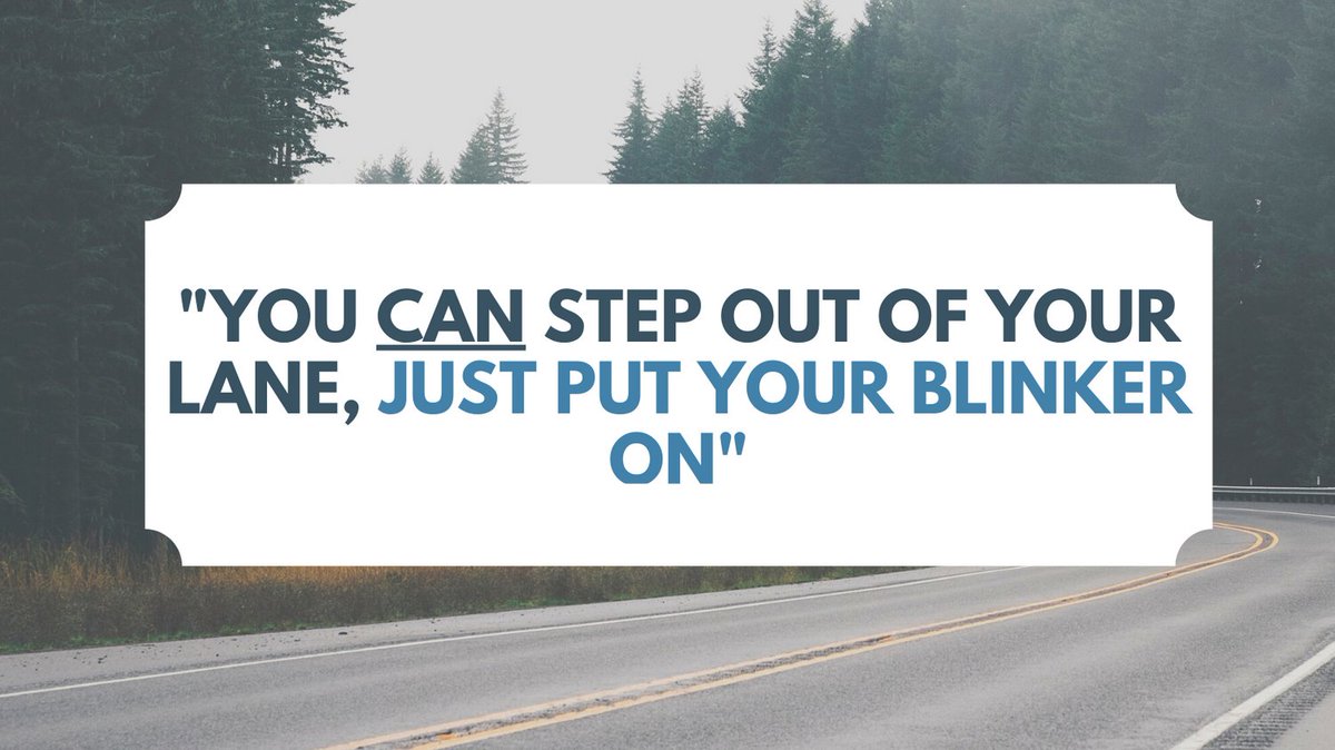 ErinMcKinney23's tweet photo. Day2/Session2: #HarvardEdLeaders After all, aren't we are all on the same highway?...
"You can step out of your lane, just put your blinker on" #EdLeaders #leadership @NISD #teamwork #edchat #mycrazypln #stlweek2 #education #principalship https://t.co/AdykvA4Trp